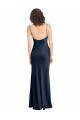 Buy Sleeveless Cowl Neck Open Back Stretch Satin A-Line Black Tie Formal Dress UK