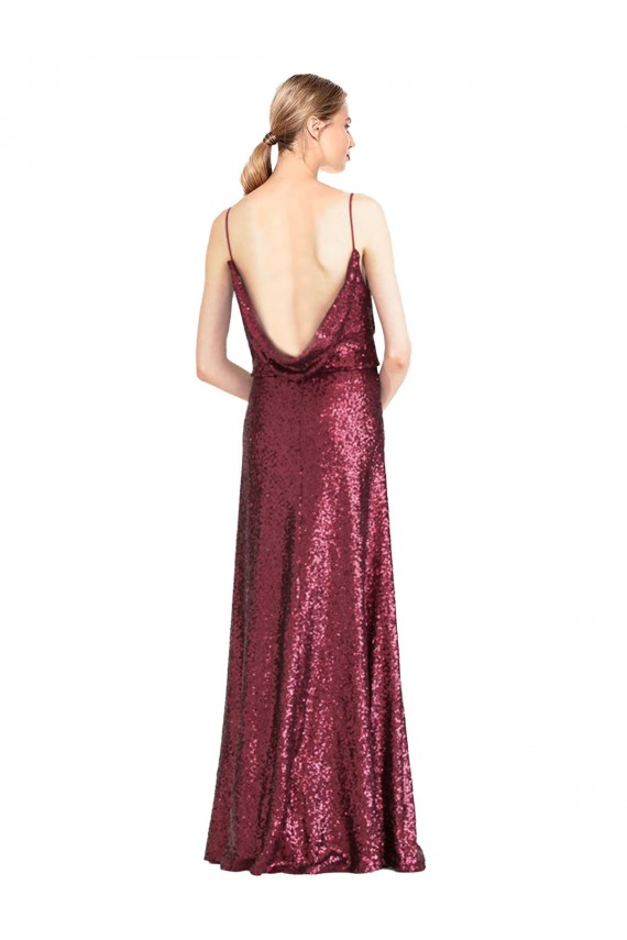 Buy Sleeveless Halter Neck Sequin A-Line Formal Dress UK