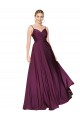 Buy Sleeveless Spaghetti Straps V-Back Stretch Crepe A-Line Formal Dress UK