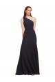 Buy Sleeveless Dark Navy One Shoulder Stretch Crepe A-Line Formal Dress UK