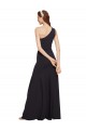 Buy Sleeveless Dark Navy One Shoulder Stretch Crepe A-Line Formal Dress UK