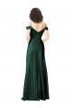 Buy Sleeveless Off the Shoulder V-Back Stretch Satin A-Line Formal Dress UK