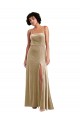 Buy Sleeveless Square Neck Low Back Stretch Velvet A-Line Formal Dress UK