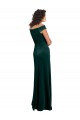 Buy Cap Sleeves Square Neck Stretch Velvet A-Line Formal Dress UK