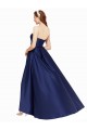 Buy Sleeveless Strapless Low Back Satin A-Line High Low Formal Dress UK