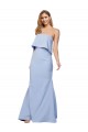 Buy Sleeveless Strapless Low Back Stretch Crepe A-Line Formal Dress UK