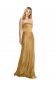 Buy Sleeveless Strapless Stretch Satin A-Line Formal Dress UK