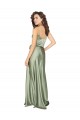 Buy Sleeveless V-Neck V-Back Silky Satin A-Line Formal Gowns UK