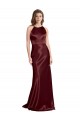 Buy Sleeveless Spaghetti Straps Stretch Satin A-Line Formal Dress UK