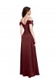 Buy Sleeveless Off the Shoulder Stretch Satin A-Line Formal Dress UK