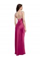 Buy Sleeveless Spaghetti Straps Low Back Stretch Satin A-Line Formal Dress UK