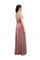 Buy Sleeveless Cinnamon Rose V-Neck Low Back Stretch Velvet A-Line Formal Dress UK