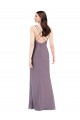 Buy Sleeveless Sweetheart Criss Cross Open Back Chiffon Column Formal Dress UK