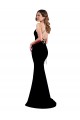 Buy Sleeveless High Neck Low Back Stretch Crepe Mermaid Formal Gowns UK