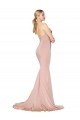 Buy Sleeveless Mauve Sweetheart Low Back Stretch Crepe Mermaid Formal Dress UK