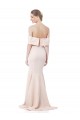 Buy Sleeveless Nude Off the Shoulder Stretch Crepe Mermaid Formal Dress UK