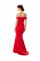 Buy Sleeveless Off the Shoulder Stretch Crepe Mermaid Formal Dresses UK