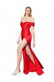 Buy Sleeveless Off the Shoulder Stretch Satin Mermaid Formal Dress UK