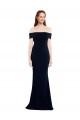 Buy Sleeveless Off the Shoulder Keyhole Back Stretch Crepe Mermaid Formal Dress UK