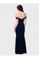 Buy Sleeveless Off the Shoulder Low Back Stretch Crepe Mermaid Formal Dress UK