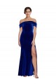 Buy Sleeveless Off the Shoulder Stretch Velvet Mermaid Formal Dress UK