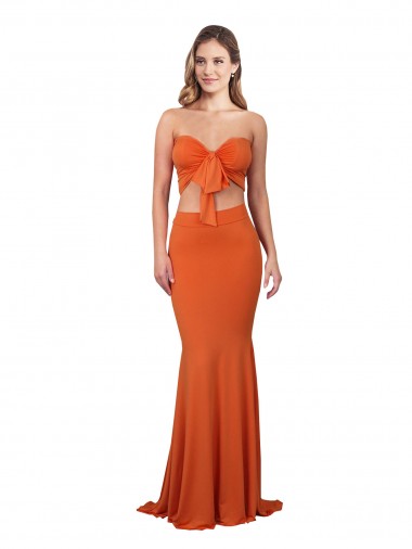 Buy Sleeveless Strapless Spandex Mermaid Formal Dress UK