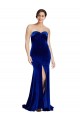 Buy Sleeveless Sweetheart Low Back Stretch Velvet Mermaid Formal Dress UK