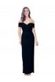 Buy Sleeveless Black Off the Shoulder Stretch Crepe Mermaid Formal Dress UK