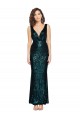 Buy Sleeveless V-Neck Sequin Mermaid Formal Gowns UK