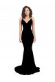 Buy Sleeveless V-Neck Open Back Spandex Mermaid Formal Dress UK