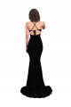 Buy Sleeveless V-Neck Open Back Spandex Mermaid Formal Dress UK