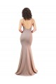 Buy Sleeveless V-Neck Low Back Stretch Crepe Mermaid Black Tie Formal Dress UK