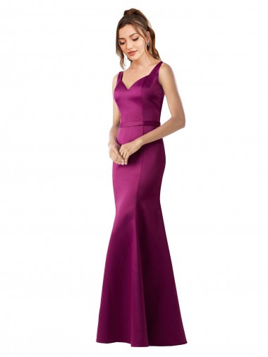 Buy Sleeveless Bateau Neck Open Back Satin Sheath Black Tie Formal Dress UK