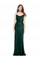 Buy Sleeveless Cowl Neck V-Back Stretch Satin Sheath Black Tie Formal Dress UK