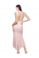 Buy Sleeveless High Neck Low Back Stretch Crepe Sheath High Low Formal Dress UK