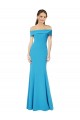 Buy Sleeveless Off the Shoulder Stretch Crepe Sheath Formal Dress UK