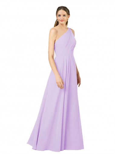 Buy Sleeveless One Shoulder Chiffon Sheath Formal Dress UK