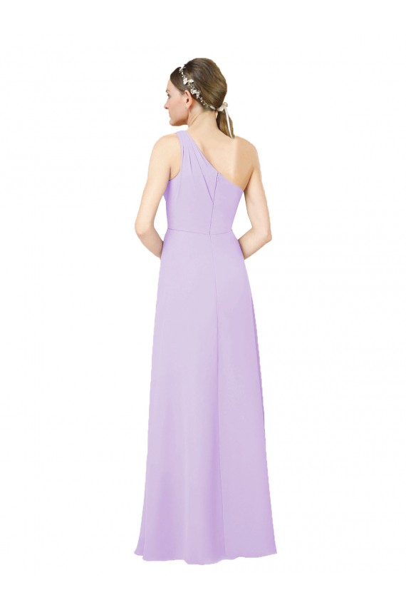 Buy Sleeveless One Shoulder Chiffon Sheath Formal Dress UK