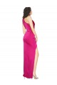 Buy Sleeveless Fuchsia One Shoulder Silky Satin Sheath Formal Dress UK