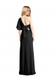 Buy Flutter Sleeves One Shoulder Stretch Crepe Sheath Formal Gowns UK