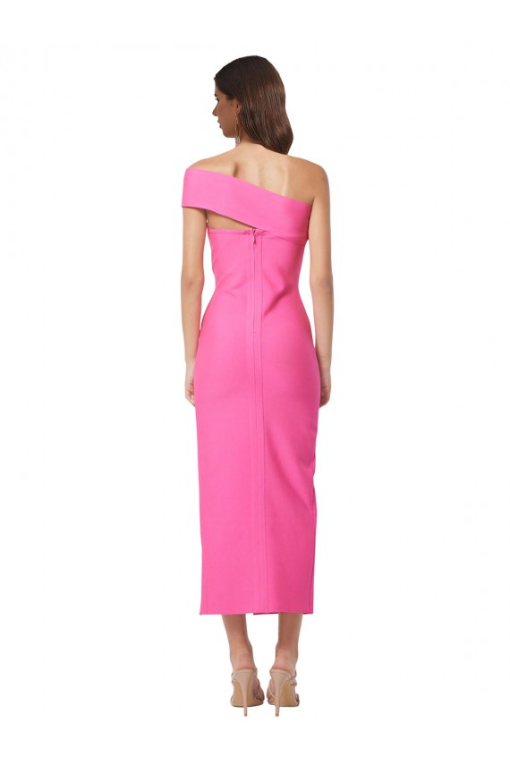 Buy Sleeveless One Shoulder Stretch Crepe Sheath Formal Dress UK