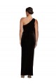 Buy Sleeveless One Shoulder Stretch Velvet Sheath Formal Dress UK