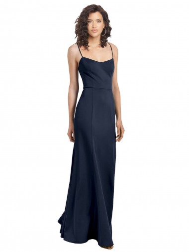 Buy Sleeveless High Neck Low Back Stretch Crepe Sheath Formal Gowns UK