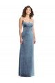 Buy Sleeveless Square Neck Low Back Stretch Velvet Sheath Formal Dress UK