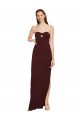 Buy Sleeveless Strapless Stretch Crepe Sheath Formal Dress UK