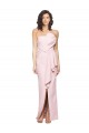 Buy Sleeveless Pink Strapless Low Back Stretch Crepe Sheath Formal Dress UK