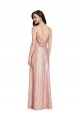 Buy Sleeveless V-Neck Low Back Sequin Sheath Formal Dress UK