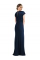 Buy Cap Sleeves Off the Shoulder Keyhole Back Stretch Crepe Trumpet Formal Dress UK