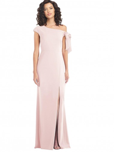 Buy Cap Sleeves Off the Shoulder Stretch Crepe Trumpet Formal Dress UK