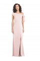 Buy Cap Sleeves Off the Shoulder Stretch Crepe Trumpet Formal Dress UK